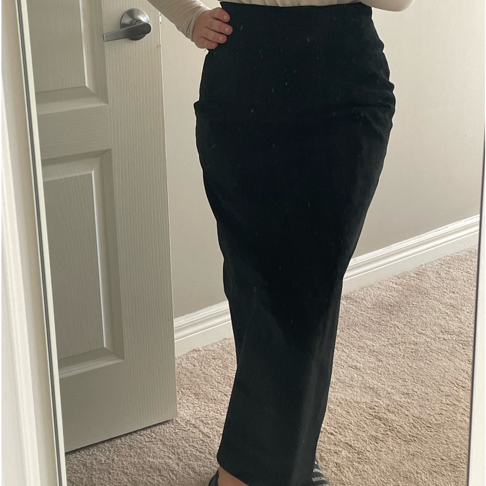 DANIER nubuck maxi skirt, size 10